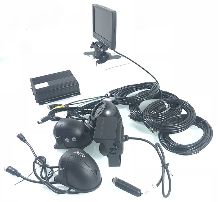 Fábrica de Atacado Local de Monitoramento de Vídeo Câmera do Carro Ahd720p à Prova Monitoramento Caminhão Suite d' Água Pode Ter Embutido Captador Ahd 4ch 19 Câmera multiângulo automotiva