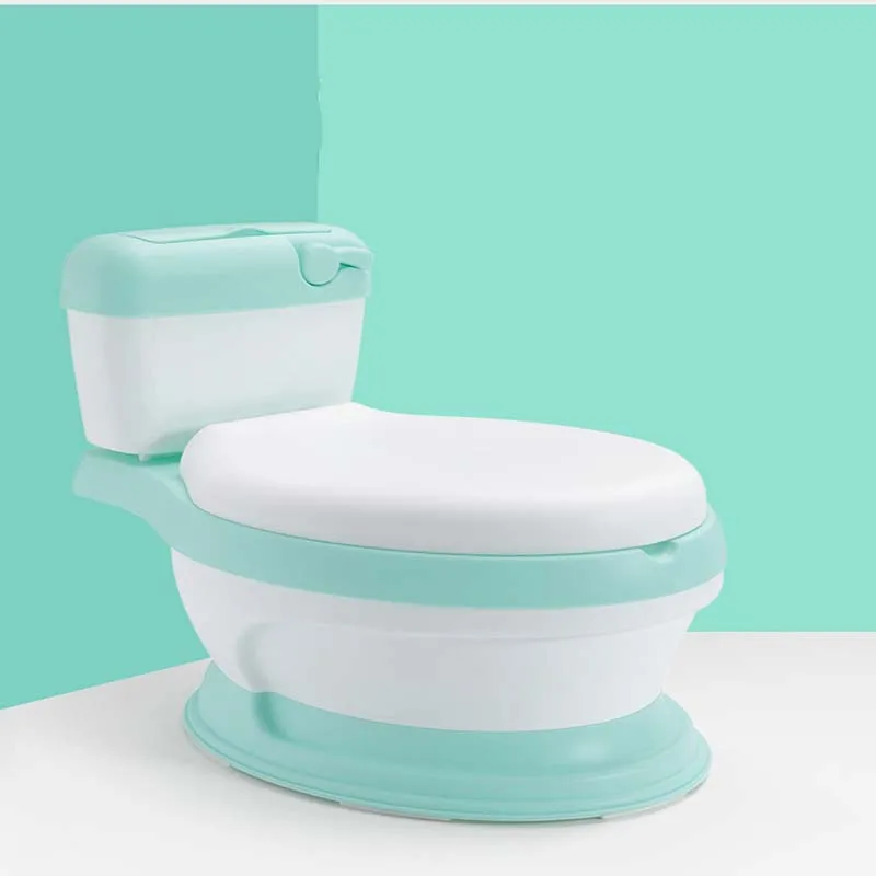 Детское моделирование Туалет портативный горшок обучающее сиденье Малыш портативный Туалет Обучение писсуар детские горшок - Цвет: Зеленый