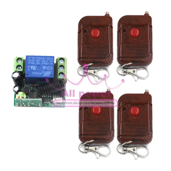 

NEW! DC12V 1 CH RF Wireless Remote Control Switch system #transmitter and receiver/Radio Controller )