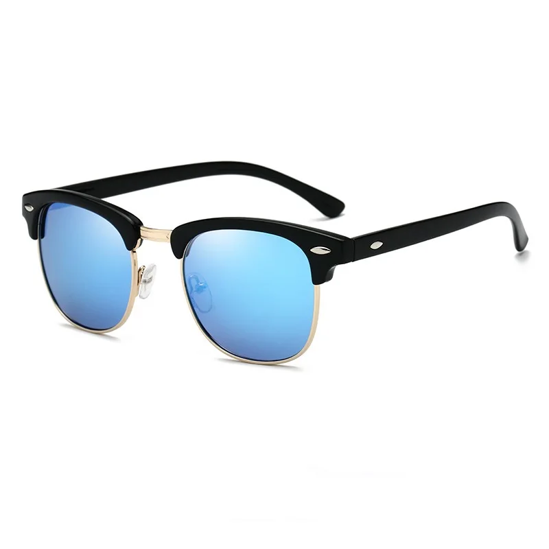 Новинка, поляризованные солнцезащитные очки для мужчин и женщин, модные круглые полуоправы, полуоправа, солнцезащитные очки для вождения, классические, UV400
