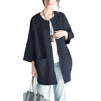 

Plus size Windbreaker women's Spring Elegant Casual Fashion Woman Solid Color Jacket Loose Pocket Cardigan Coat Top Outwear