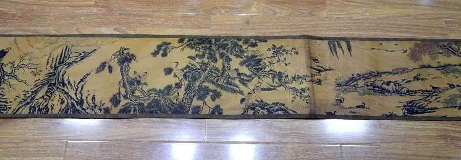 Красивая сто птиц Красивая Китайская древняя живопись шелковая бумага свиток