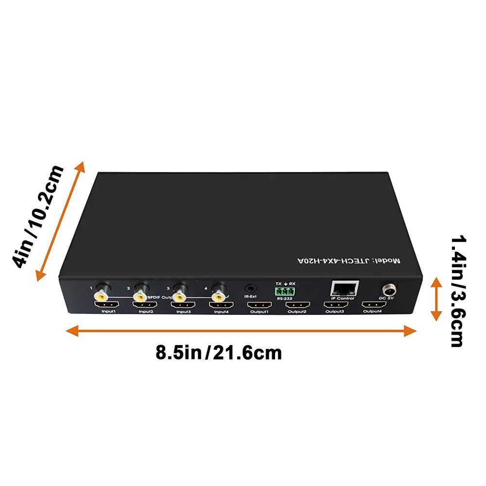 4x4 HDMI matrix size 