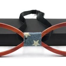 Дерево мужской галстук-бабочка полые деревянный галстук-бабочка завязками вечерние Бизнес бабочка галстук вечерние галстуки для Для мужчин деревянные бабочки с коробкой