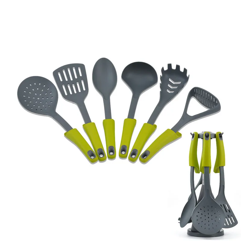 7 Pcs/set Kitchen Set Cooking Utensils With Built in Stands and Bonus