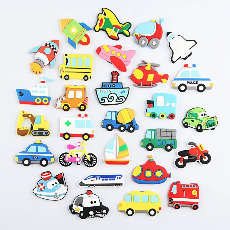 

New 1pc Cartoon Car Silica Gel Fridge Magnets Whiteboard Sticker Refrigerator Magnets Kids Gift Funny Refrigerator Home Deco