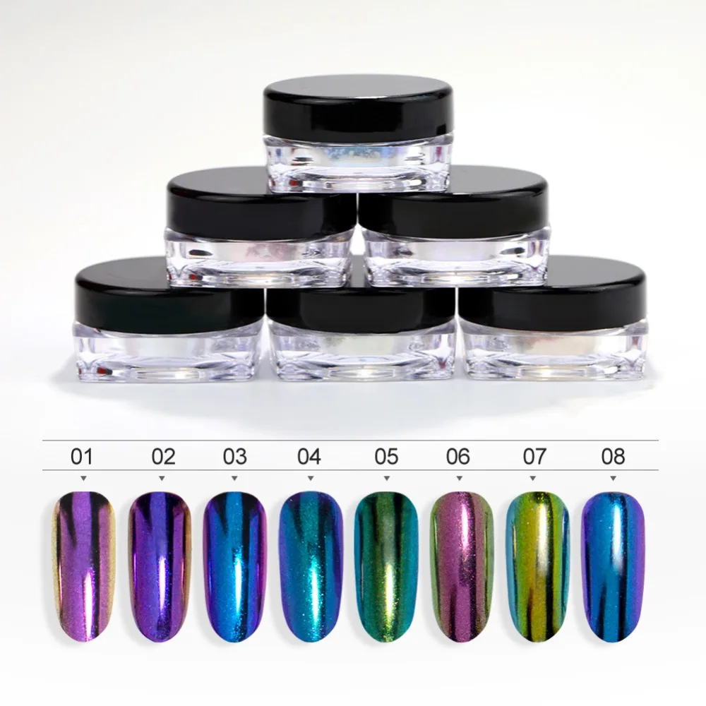 Nail Mirror Powder For Nail 1 BOX DIY Magic Mirror Pearl Nail Art Glitter Powder Dust Polishing for Nails Decorations