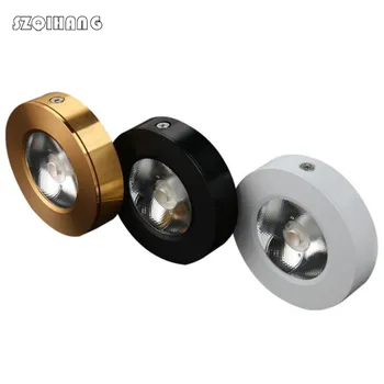 

10pieces COB LED puck light 7W 10W 12W ultra thin round LED under cabinet light kitchen lamp Surface mounted LED Downlight