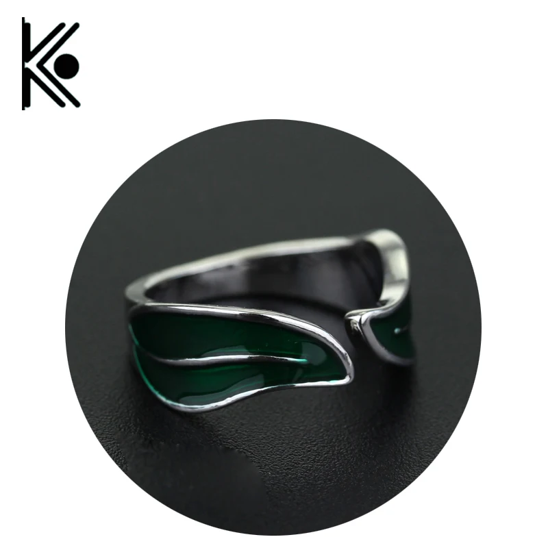 

Lord of Collar Ring Green leaves rings Punk Knuckle Rings For Women Jewelry