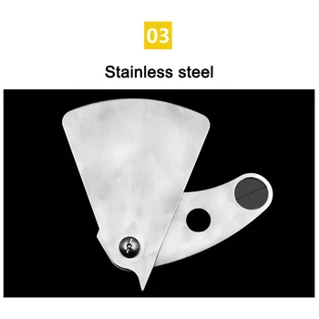 

1 Pcs Welding Gauge Fan-shaped Sector Ruler Portable Stainless Steel Inspection Tool SDF-SHIP