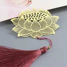 1 шт. дзэн Лотос латунные художественные кисточки закладки буддизм зарубежные дела бизнес подарки медитация Лотос металлические подарки