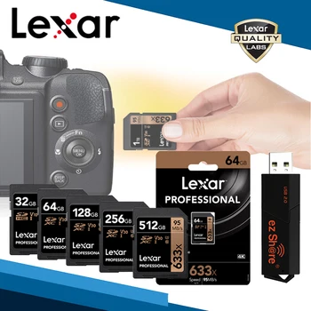 

Lexar 633x SD SDXC Memory Cards and ez Share Card Reader USB 2.0 64GB Storage 32GB UHS-I 512GB Class 10 256GB V30 128GB U3 Card