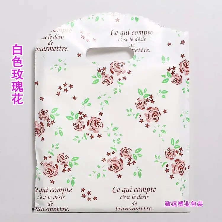 Buy-3-for-1-50pcs-lot-25-35-Red-rose-Red-Gift-Bag-Plastic-Shopping-Bags