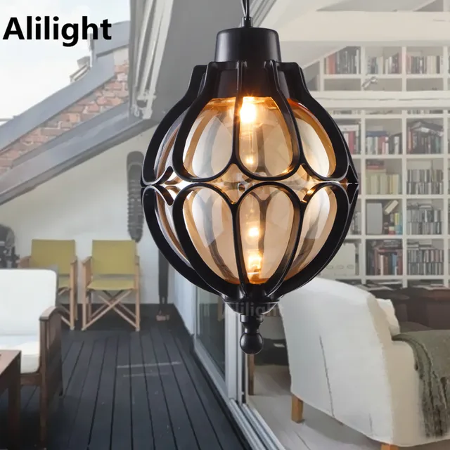 Waterproof Garden Lights Vintage Hanging Lamp Balcony Continental Waterproof Garden Lights Vintage Hanging Lamp Balcony Continental Simple Outdoor Lighting Lamps Hallway Entrance Light Fixtures