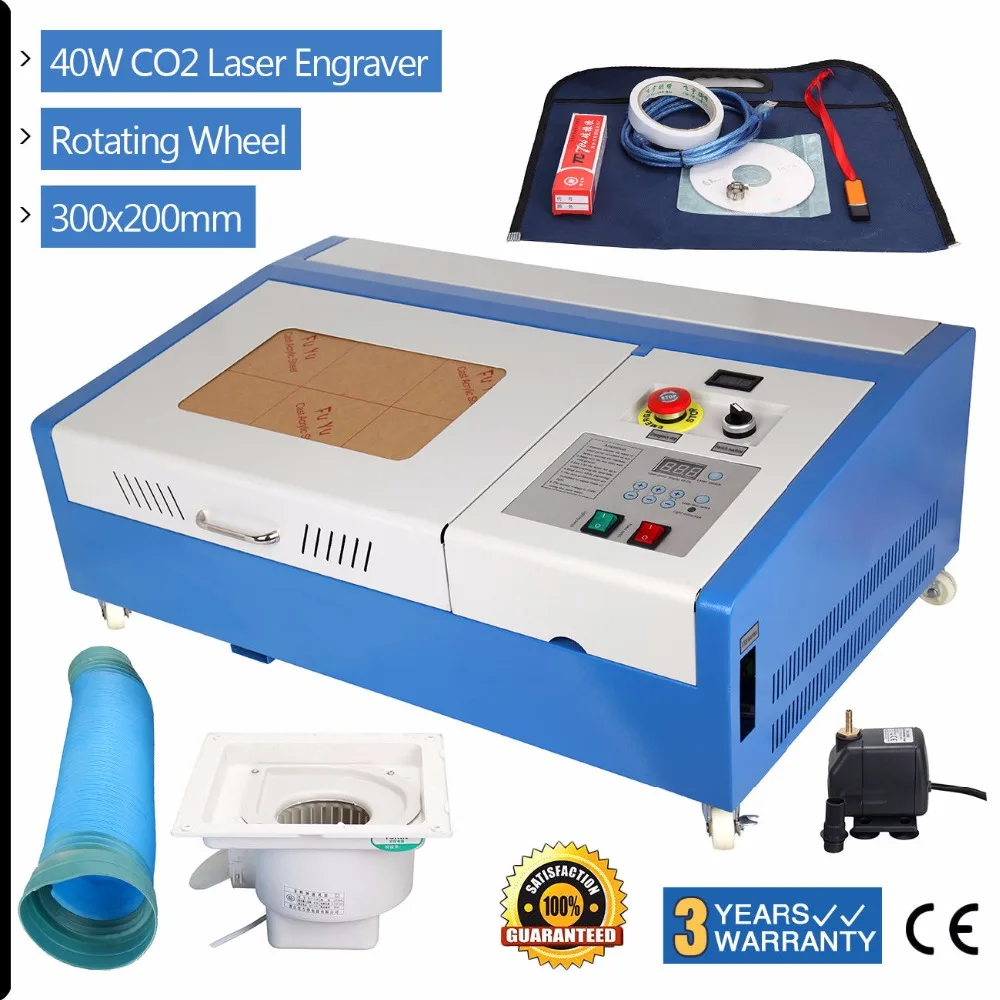 America Domestic Shipping! High Quality 40W USB CO2 Laser Engraving