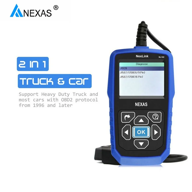 Nexas Nl102 Professional Obd2 Auto Heavy Duty Scanner 2 In 1 With