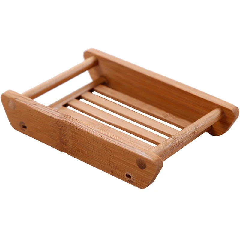 Portable Soap Dishes Creative simple bamboo wood manual drain soap box soap tray bathroom toilet Japanese wooden soap box