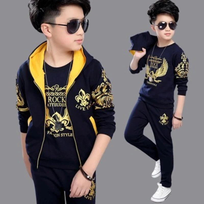 

Children Spring Tracksuit Sport Set Hooded Coat Pants Kids Boys Autumn Clothes Suit Costume Sports Suit for A Boy Clothing Set