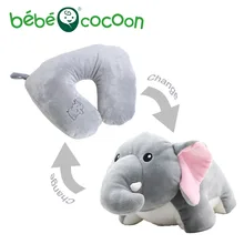 Bebecocoon Elefante de Peluche en convertible Almohada de Viaje