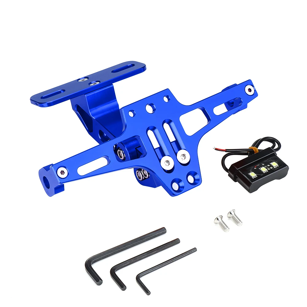 CNC мотоциклетные номерные знаки для мотоциклов кронштейн держатель с светодиодный светильник для Yamaha Mt09 FZ09 MT07 FZ07 MT 07 09 для ниндзя 400 Z900 Z1000