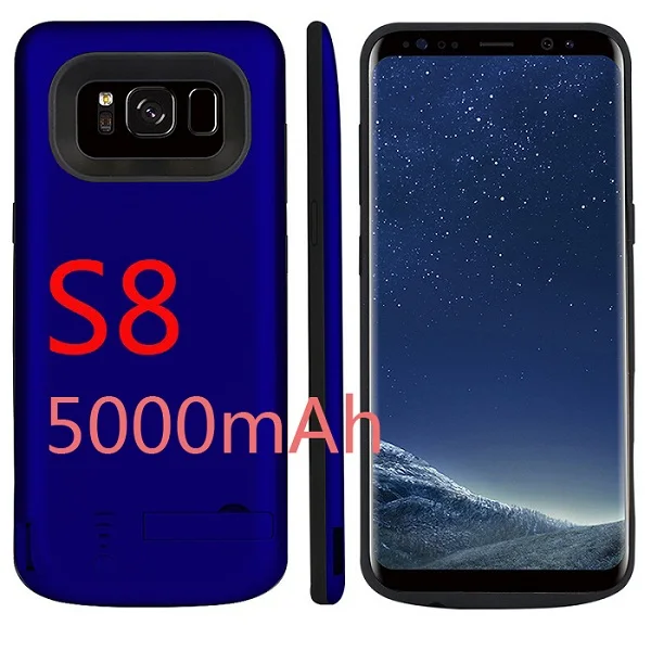 5000 мАч/6500 мАч чехол для батареи для samsung Galaxy S8 Plus чехол для зарядного устройства Внешняя батарея банк питания для samsung S8 S 8 Plus - Цвет: for S8 Blue