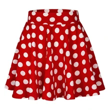 Urban CoCo Women's Basic Versatile Stretchy Flared Casual Polka Dots Mini Skater Skirt Urban CoCo Women's Basic Versatile Stretchy Flared Casual Polka Dots Mini Skater Skirt