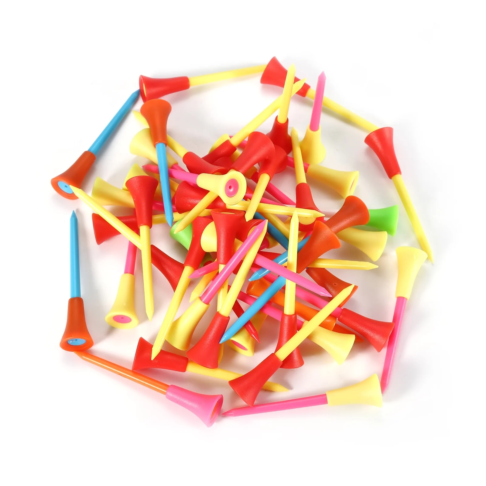 Free Shipping 50 Pcs/bag Multi Color Plastic Golf Tees 83mm Durable Rubber Cushion Top Golf Tee Golf Accessories Free Shipping 50 Pcs/bag Multi Color Plastic Golf Tees 83mm Durable Rubber Cushion Top Golf Tee Golf Accessories