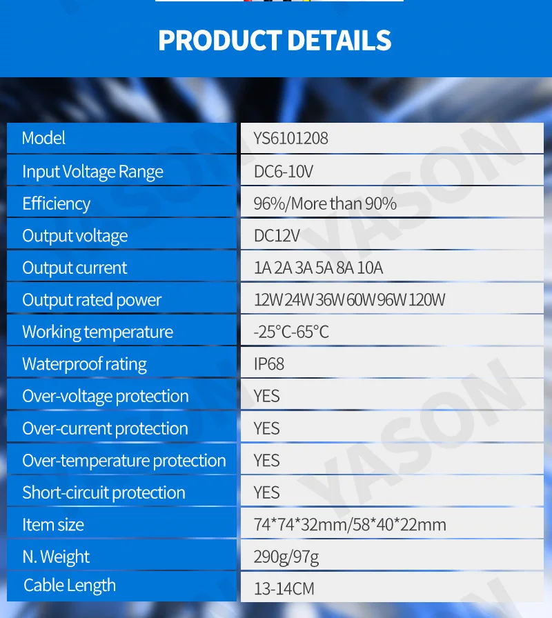 6V 7V 8V 9V до 10V 1A/10A 120W постоянного тока, повышающий преобразователь постоянного тока понижающий Водонепроницаемый Управление автомобиля модуль Питание 6 вольт 10 вольт до 10Amp