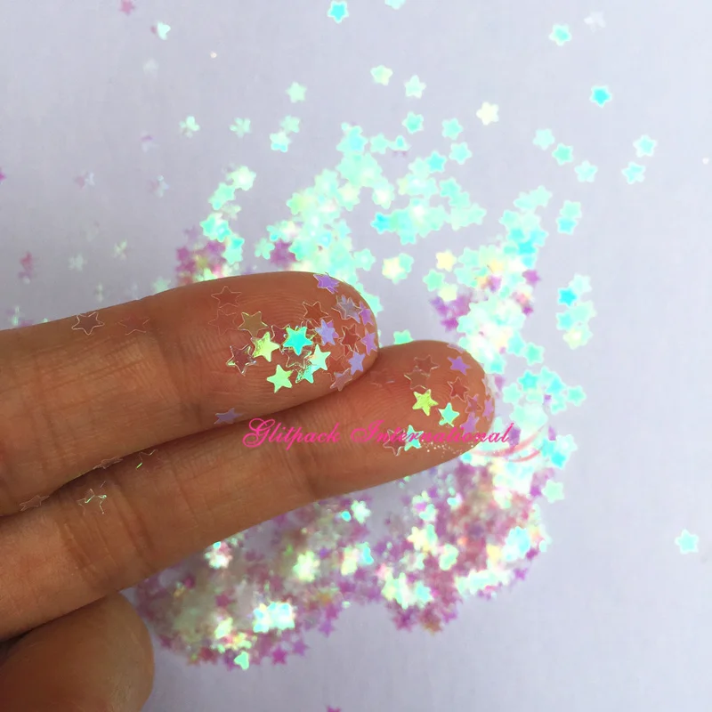 1kg nail glitter powder iridescence star glitter confetti 3mm rainbow