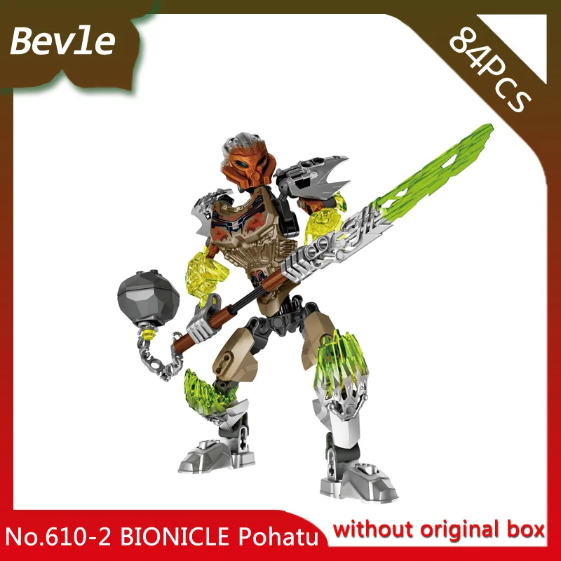 

Bevle Store KSZ 610-2 90Pcs BIONICLE Series Warrior Pohatu Model Building Blocks Set Bricks Toys With Children Toy 71306