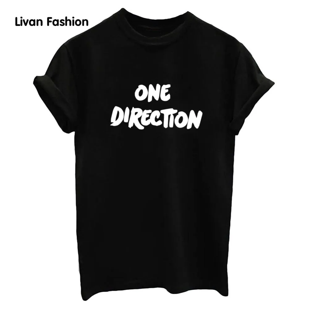 

2017new women punk style summer letter printing ONE DIRECTION sleeve big size tee top cheap high quality HC-TT6009