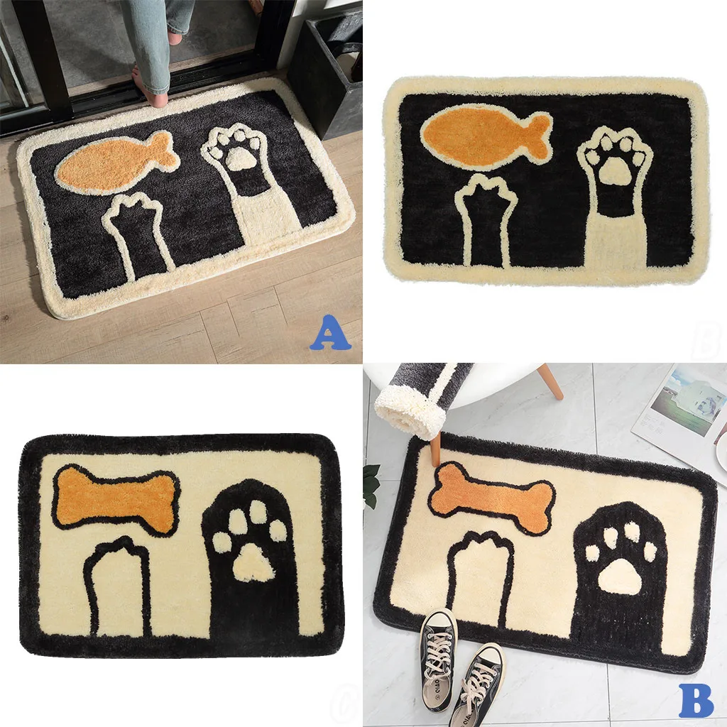Мультфильм животных коврики шлюз Ванная комната воды двери абсорбент анти-слип коврик мир Противоскользящий с рисунком стойка для тряпок tappeto416