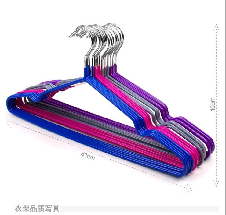

10pcs/lot new stainless steel nano impregnation with groove hanger Stainless Steel Plastic Hanger 2018