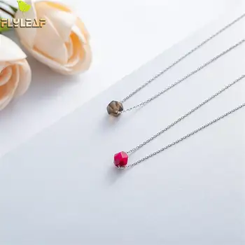 

Flyleaf 925 Sterling Silver Necklace Women Tiger Eye Fashion Chain Fine Jewelry Simple Necklaces & Pendants High Quality Party