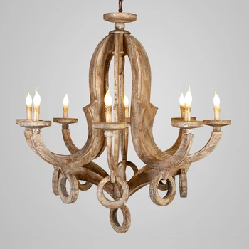 

nordic design wood chandelier lighting lustre led suspension luminaire industrielle art deco chandeliers vintage home decor