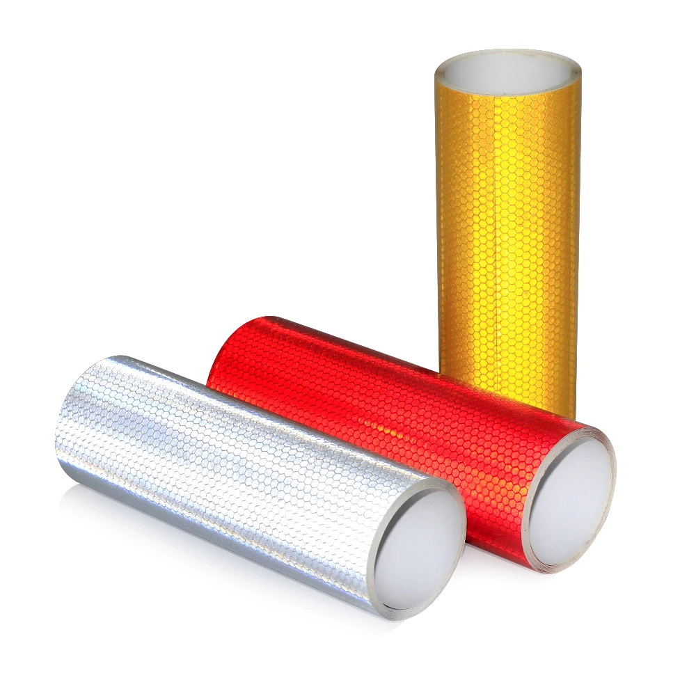 20cmx3m Safety Mark Reflective Tape Stickers Car Styling Self Adhesive Warning Tape Automobiles Mot