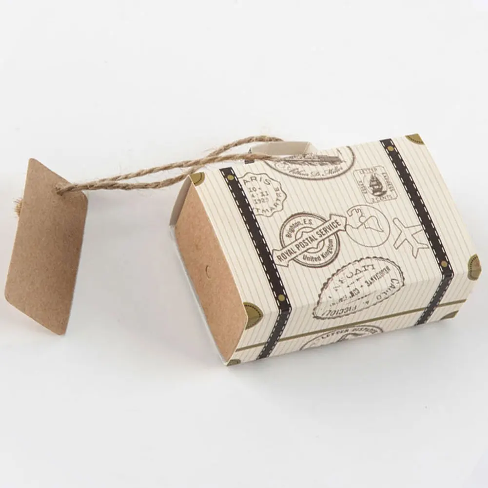 

10Pcs/set Mini Suitcase Sweet Married Wedding Favor Box Gift Boxes Candy Paper Party Box Candy Box Small Gift