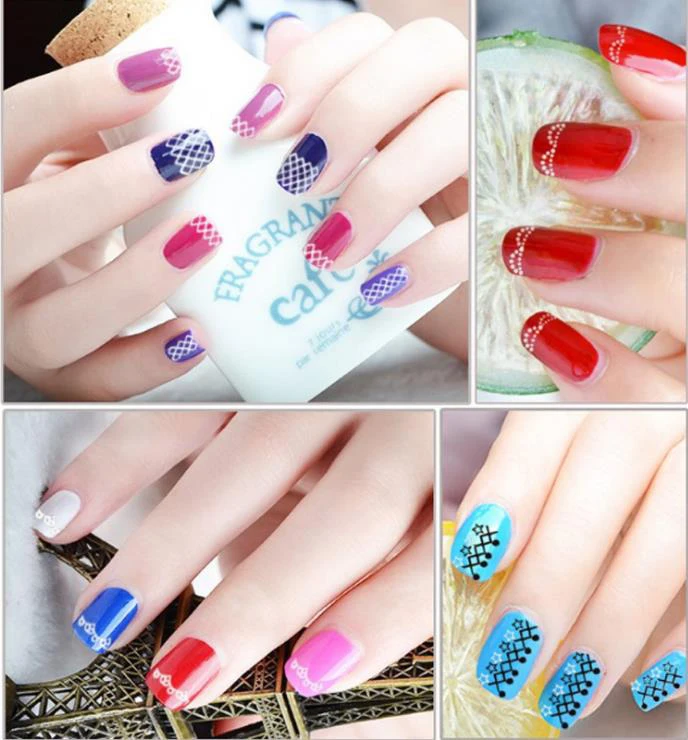 30 листов/лот белый и черный стикеры 3D на ногти Nail Art Переводные фольга переводные наклейки Кружева наклейки для ногтей DIY Маникюр украшения для ногтей Инструменты