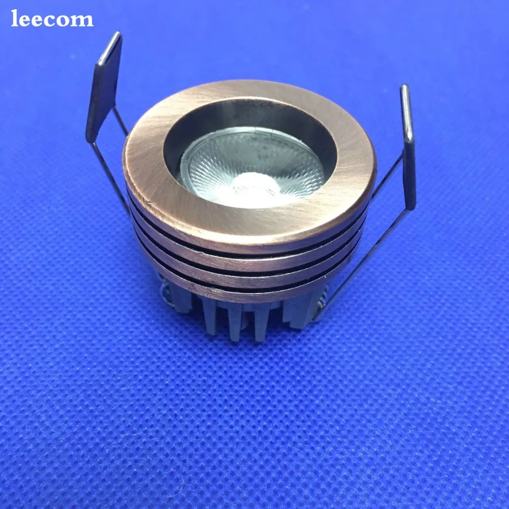 

6pcs/lot Adjustable-pitch Led Cabinet Light Light Energy Saving Spot Home gold color Downlight Mini Recessed Lamp