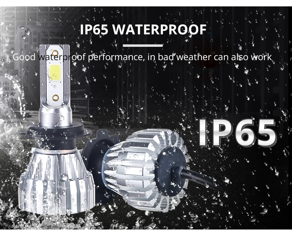 Mini H4 H7 Led Fanless Car Headlight  Bulbs 4300K 12V 9005 HB3 9006 HB4 H1 Luces Led Para Auto 5000LM H3 H11 50W 6500K Led Light (11)