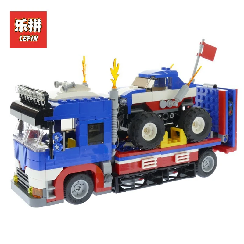 

2018 New Lepin 24052 650Pcs Mobile Stunt Show Set Compatible Creator Toys 31085 Building Blocks Bricks Boy DIY Model Educational