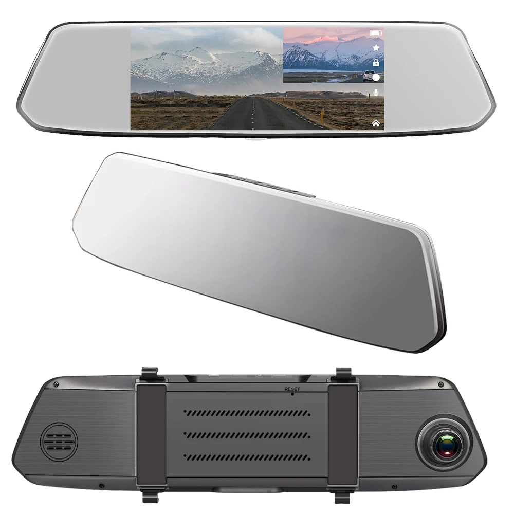 

Full HD 1080P Car DVR 7 Inch Touch Screen Car DVR Dual Lens Camera Rearview Mirror Video Recorder Dash Cam Auto Camera