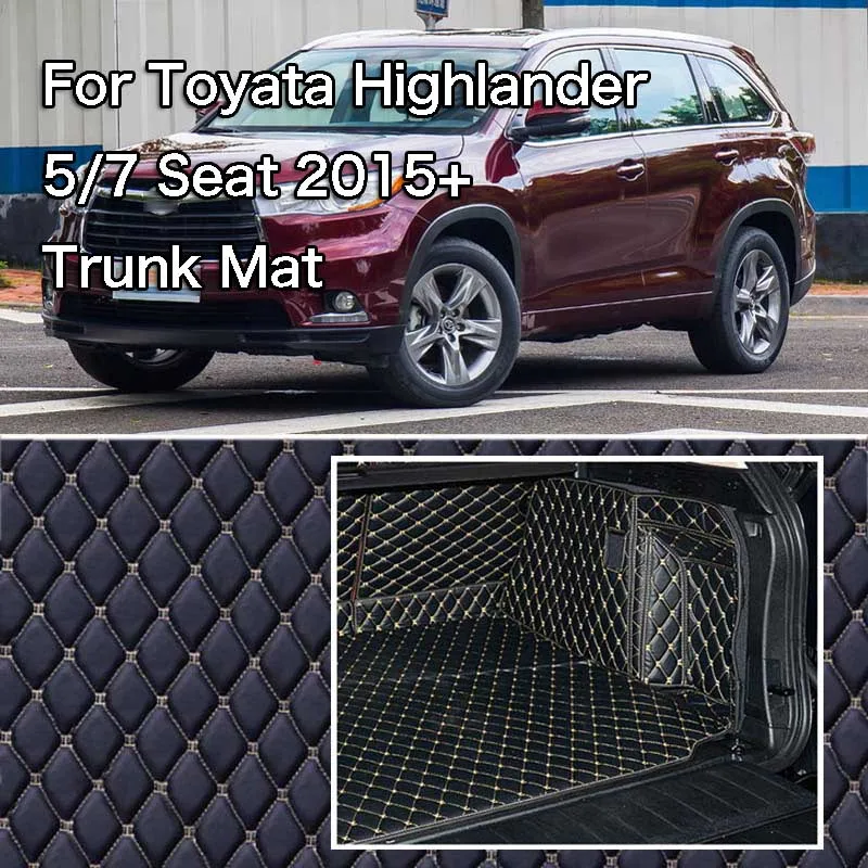หนัง PU ด้านหลัง Cargo Liner Protector Mat ที่นั่งด้านหลังสำหรับ Toyota