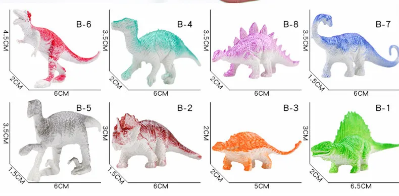10pcs Action Toy Figures dinosaur world Tyrannosaurus Dragon Dinosaur Toys Plastic Dolls Animal Collectible Model Furnishing Toy (7)