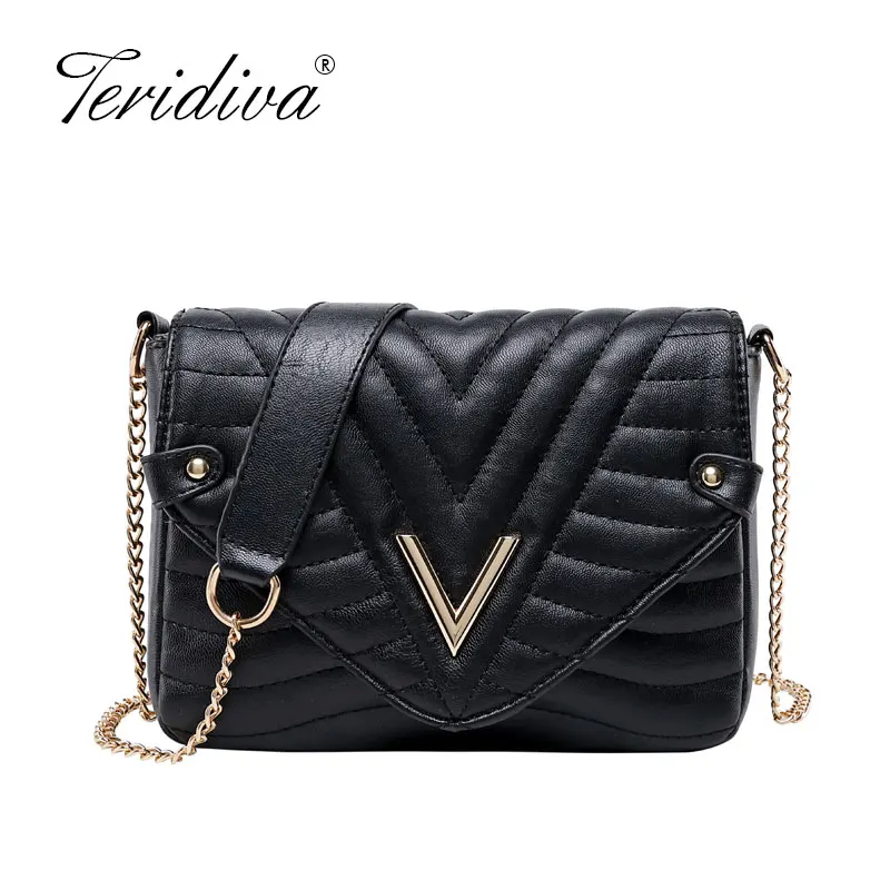 

Chains Small Crossbody Bags Handbags Women Famous Brands Fashion Flap Shoulder Bag Ladies Street Shopping Messenger Bags 2019
