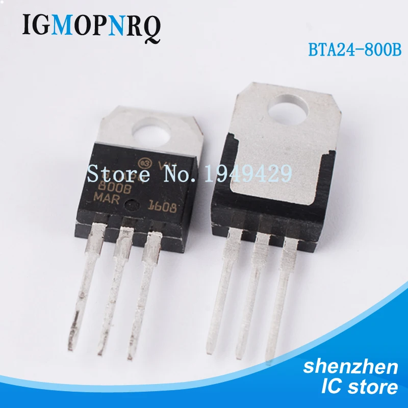 10pcs/lot Bta24-800b To-220 Bta24-800 Bta24 Triac 25 Amp 800 Vol New ...