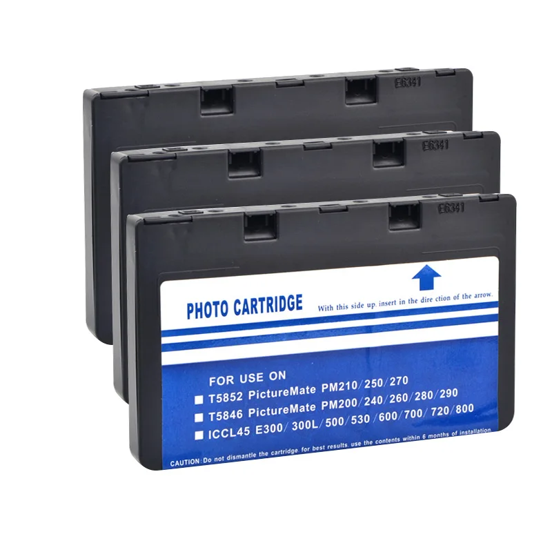 

XiongCai 3Pcs for EpsonT5852 E-5852 Compatible ink Cartridge for Epson Picture Mate PM210 PM235 PM250 PM270 PM310 PM215 PM245