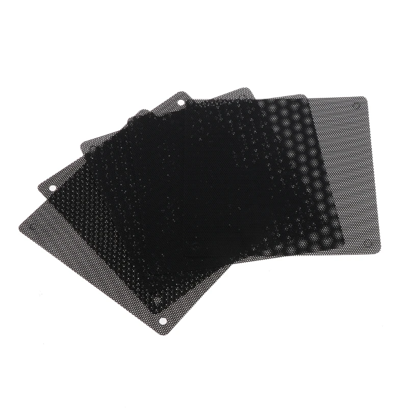 5Pcs Computer Mesh PVC Case Fan Dust Filter Dustproof Cover Chassis Dust Cover