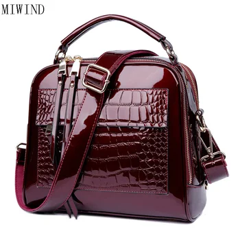 

MIWIND Shell bag Women Famous Design Handbag famous brands Simple Handbags Leather Bag Split Leather Woman Shell Bags TJM671