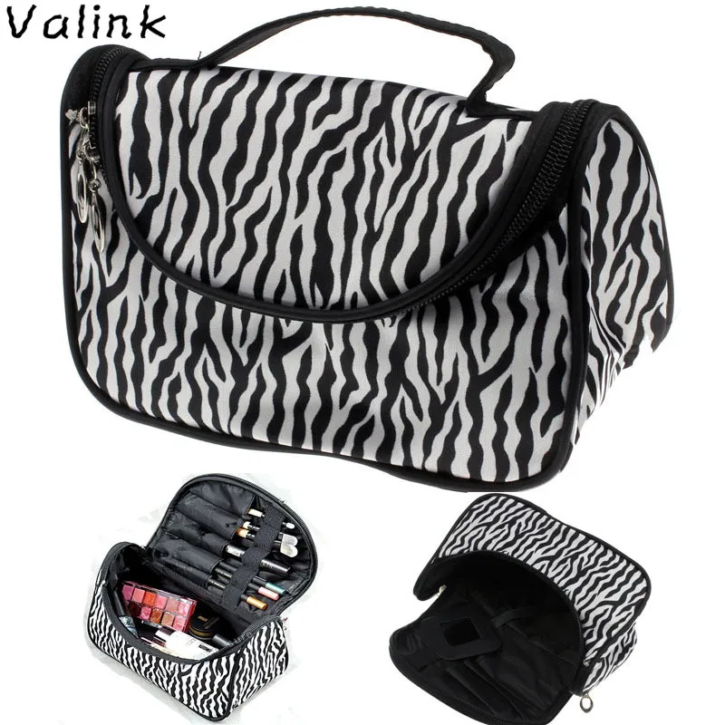 2021 Cosmetic Bag Large Capacity Women Makeup Bags Zebra Print Storage Travel Bags Organizador